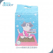 【ODOUT臭味滾】 極細抗臭豆腐貓砂1.5mm　6包/箱　2.8KG/包
